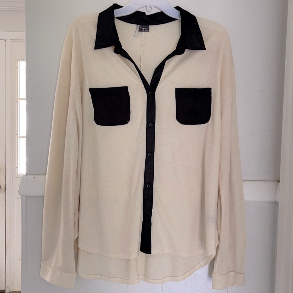 Sparkle & Fade soft cream & black top